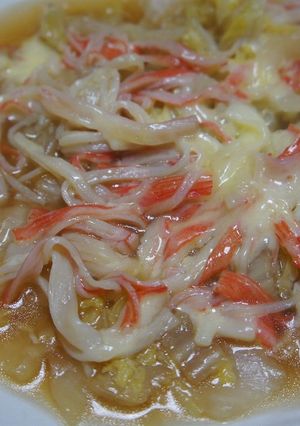白菜とカニカマのチーズ蒸し-レシピのメイン写真
