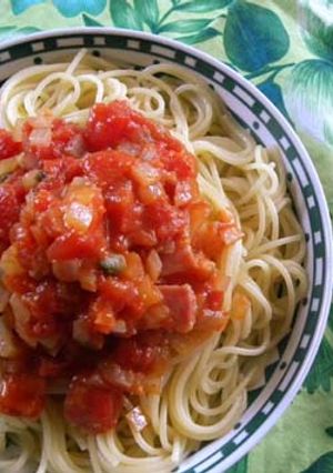 トマト＆バジル、ベーコンのパスタソース-レシピのメイン写真
