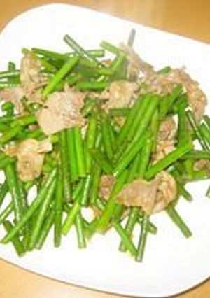 にんにくの芽と豚肉の中華炒め☆-レシピのメイン写真