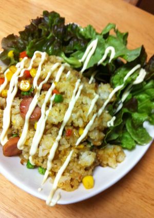レタスもりもり♪カレーチャーハンの食べ方-レシピのメイン写真