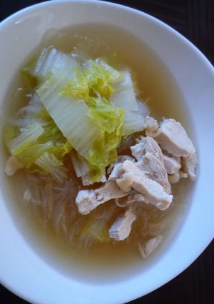 塩鶏アレンジ☆塩鶏と白菜の春雨ヌードル-レシピのメイン写真