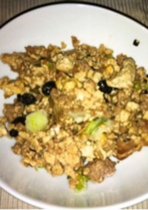 ひき肉と一緒に♫豆腐と黒豆のから煮-レシピのメイン写真