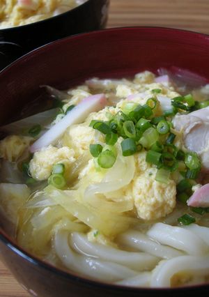うどんスープｄｅふわふわ卵の親子うどん-レシピのメイン写真