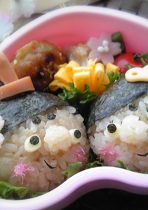 簡単キャラ弁!雛祭りおにぎり!-レシピのメイン写真