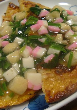 激うま！丸ごとうどんな餡かけオムレツ★゛-レシピのメイン写真