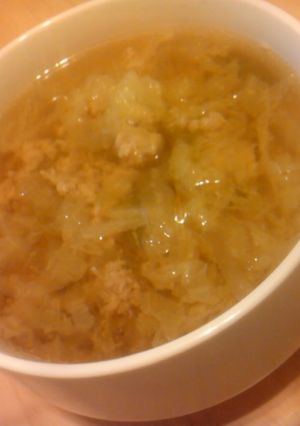 ばあばの☆白菜とひき肉の温かスープ-レシピのメイン写真