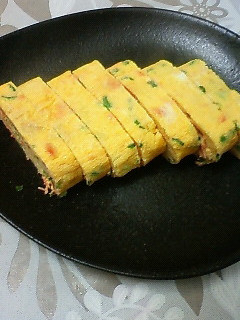 鮭とネギの彩り卵焼き-レシピのメイン写真