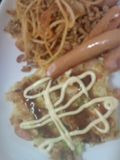 ふわふわ節約簡単ヘルシーお好み焼きランチ-レシピのメイン写真