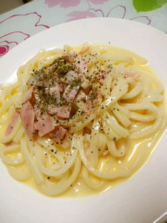 簡単ランチ*カルボナーラうどん-レシピのメイン写真