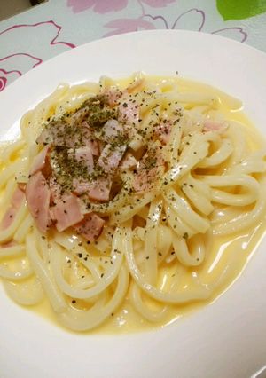 簡単ランチ*カルボナーラうどん-レシピのメイン写真