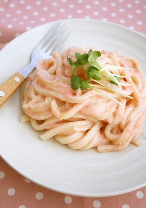 クリーミーめんたいこうどん♪-レシピのメイン写真