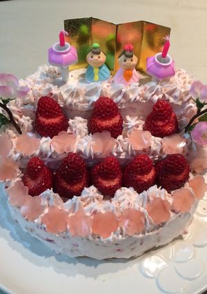 ひな祭りにどーぞ！お雛様ケーキです❤-レシピのメイン写真