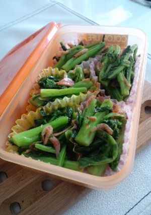 お弁当に★なばなと小エビのこぶ茶炒め-レシピのメイン写真