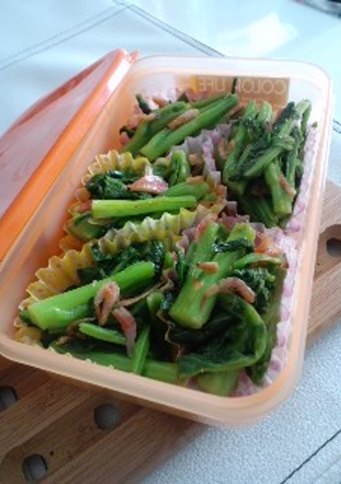 お弁当に★なばなと小エビのこぶ茶炒め-レシピのメイン写真