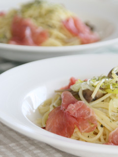 生ハムときのこのパスタ-レシピのメイン写真