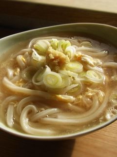 京都風 卵とじうどん しょうがを添えて-レシピのメイン写真