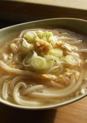 京都風　卵とじうどん　しょうがを添えて-レシピのメイン写真