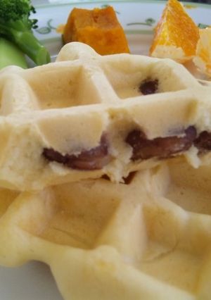 米粉ワッフル３種～甘納豆、チーズ、玄米-レシピのメイン写真