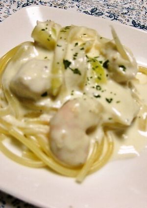 えびとささみのクリームスパ✿-レシピのメイン写真