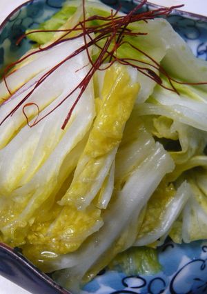 ビニル袋で簡単美味しい白菜漬け-レシピのメイン写真