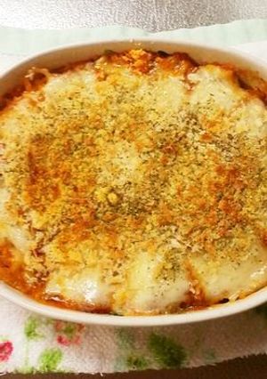 焼きミートソースパスタin卵-レシピのメイン写真