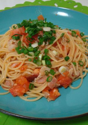 生トマト・ベーコン・じゃこのパスタ-レシピのメイン写真