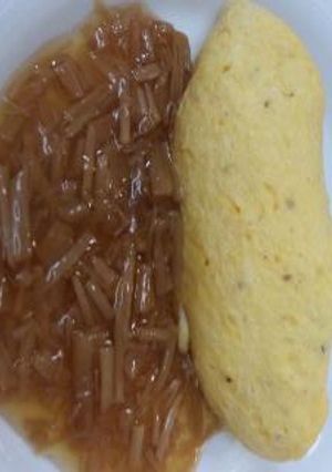なめたけオムレツ(簡単・綺麗)-レシピのメイン写真