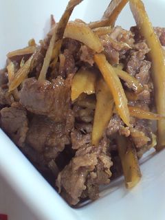 5分で!牛肉とごぼうの炒め煮-レシピのメイン写真