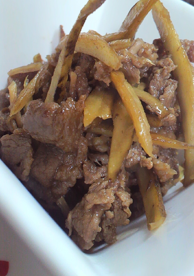 ５分で！牛肉とごぼうの炒め煮-レシピのメイン写真