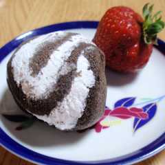 รูปของ 冷凍☆ロールケーキの茶巾絞り