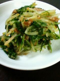 簡単!水菜の梅ごまあえ-レシピのメイン写真
