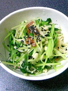 水菜とえのきの梅和え-レシピのメイン写真