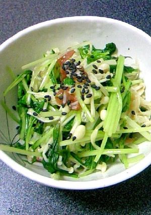 水菜とえのきの梅和え-レシピのメイン写真