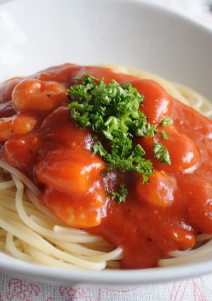 海老の濃厚トマトソースパスタ-レシピのメイン写真