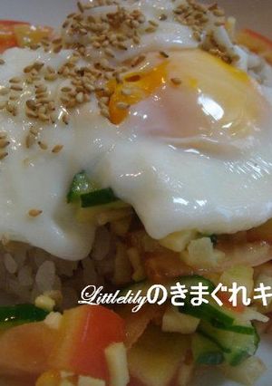 ランチに~トマトときゅうりごはん 卵添え-レシピのメイン写真