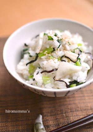 葉っぱごとカブご飯-レシピのメイン写真