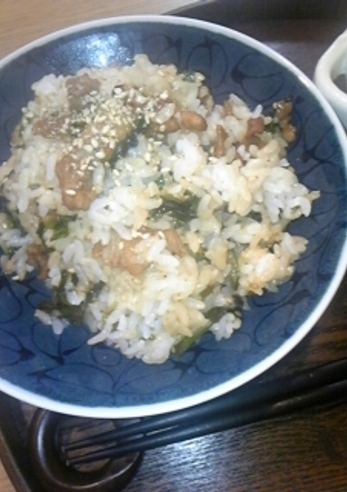 豚肉とかぶの葉のしょうがご飯-レシピのメイン写真