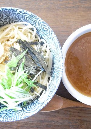 スパゲティを重曹で湯がいて本格つけ麺-レシピのメイン写真