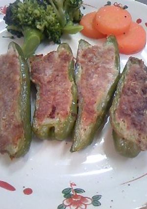 ピーマンの肉詰め-レシピのメイン写真