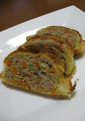 野菜たっぷり!ミートローフのパイ包み-レシピのメイン写真