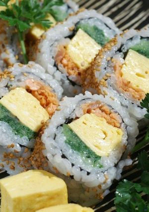焼きシャケdeカリフォルニアロール-レシピのメイン写真