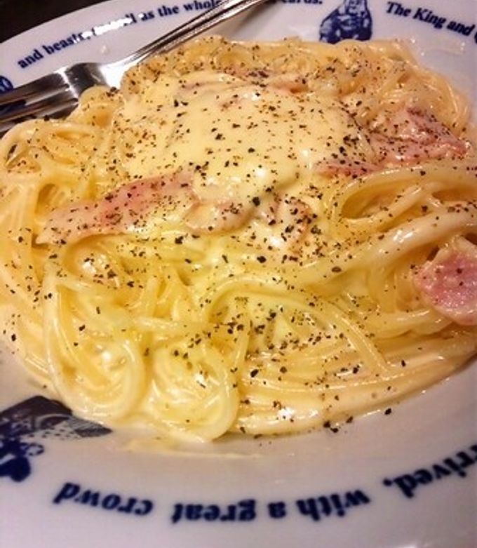 某パスタ店「J」風カルボナーラ by むぅだじょ 【クックパッド】 簡単