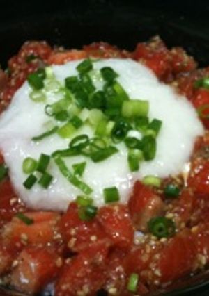 鮭とろろ丼-レシピのメイン写真