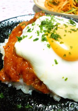 鮭フレーク入りトマトソースかけご飯-レシピのメイン写真