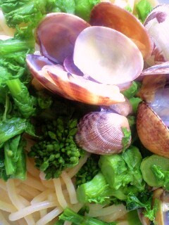 冷凍パスタで浅利と菜の花の春パスタ-レシピのメイン写真
