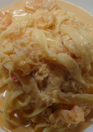 生パスタのほたて＆えびクリームパスタ-レシピのメイン写真