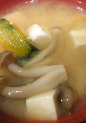 ほっこり甘い♪かぼちゃの味噌汁-レシピのメイン写真