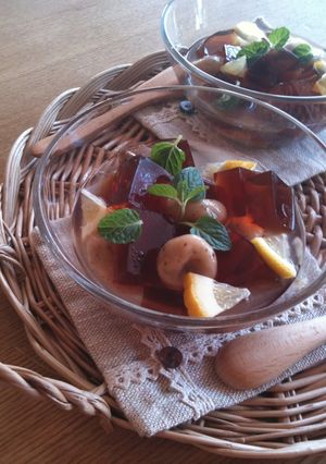 紅茶ゼリーと紅茶白玉のポンチ-レシピのメイン写真
