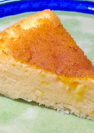 スフレっぽい食感の炊飯器ケーキ：ピーチ-レシピのメイン写真