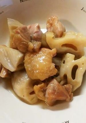 鶏肉とれんこんの煮物（京風）-レシピのメイン写真